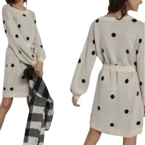 Saturday Sunday Anthropologie Polka Dot Sweater Dress